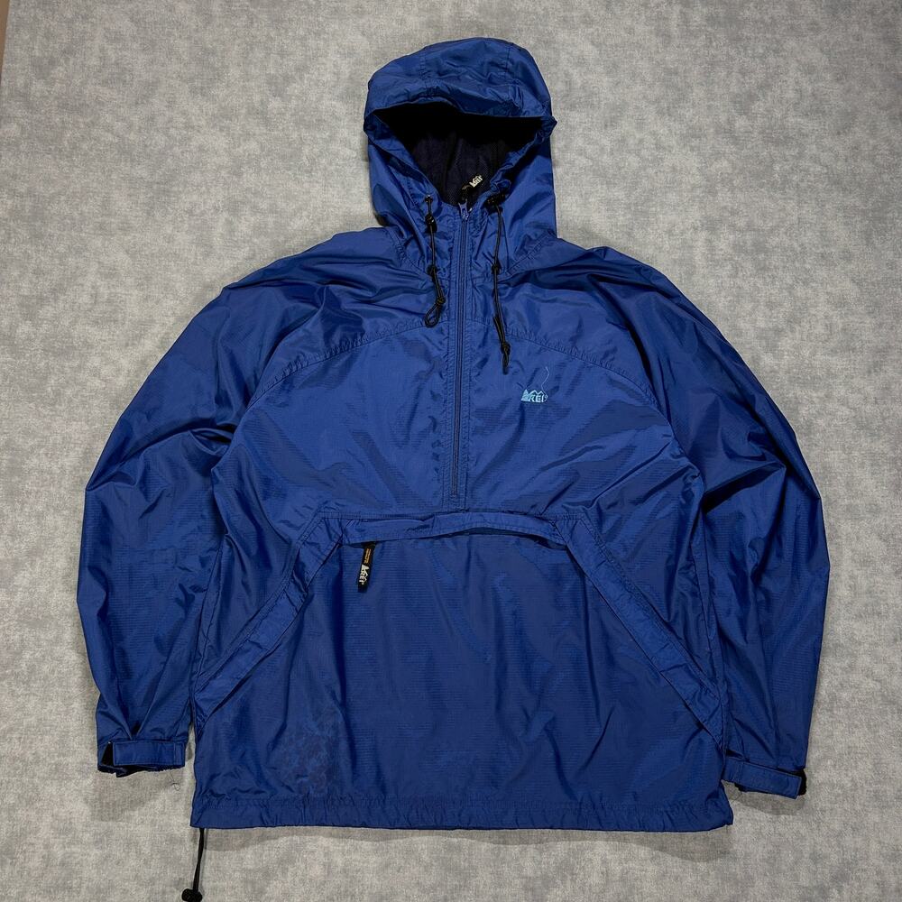 VTG 90s REI blue nylon ripstop gorpcore hiking anorak windbreaker Unisex L